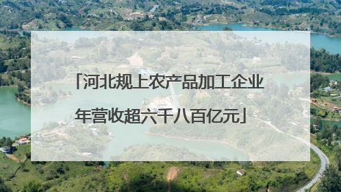 河北规上农产品加工企业年营收超六千八百亿元