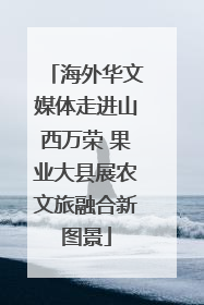 海外华文媒体走进山西万荣 果业大县展农文旅融合新图景