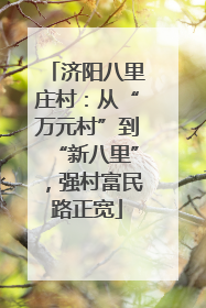 济阳八里庄村：从“万元村”到“新八里”，强村富民路正宽