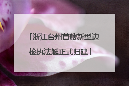 浙江台州首艘新型边检执法艇正式归建
