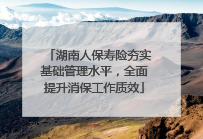 湖南人保寿险夯实基础管理水平，全面提升消保工作质效