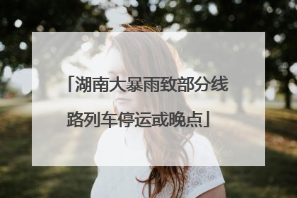 湖南大暴雨致部分线路列车停运或晚点