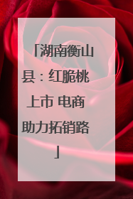 湖南衡山县：红脆桃上市 电商助力拓销路
