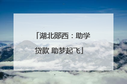 湖北郧西：助学贷款 助梦起飞