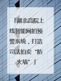 湖北高院上线智能网拍预警系统，打造司法拍卖“防火墙”