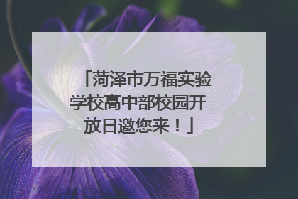 菏泽市万福实验学校高中部校园开放日邀您来！