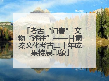考古“问秦” 文物“述往”——甘肃秦文化考古二十年成果特展印象