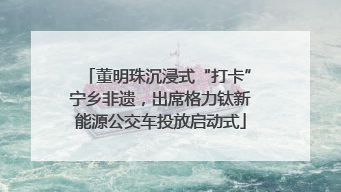 董明珠沉浸式“打卡”宁乡非遗，出席格力钛新能源公交车投放启动式