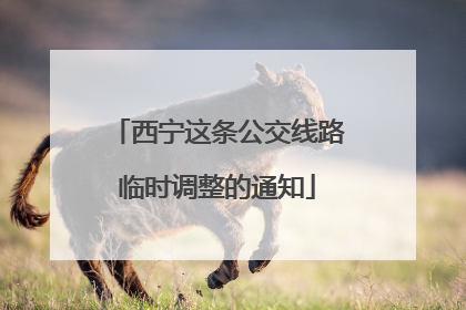 西宁这条公交线路临时调整的通知