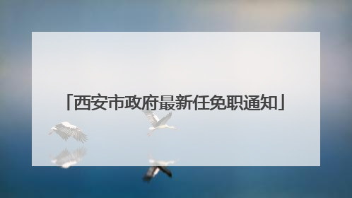 西安市政府最新任免职通知