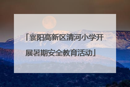 襄阳高新区清河小学开展暑期安全教育活动