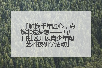 触摸千年匠心，点燃非遗梦想——西厂口社区开展青少年陶艺科技研学活动