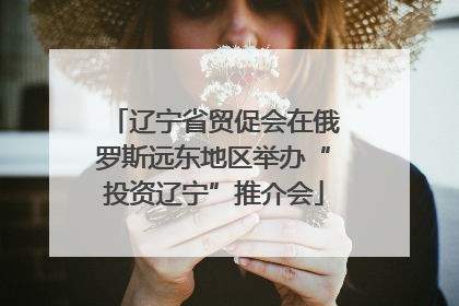 辽宁省贸促会在俄罗斯远东地区举办“投资辽宁”推介会