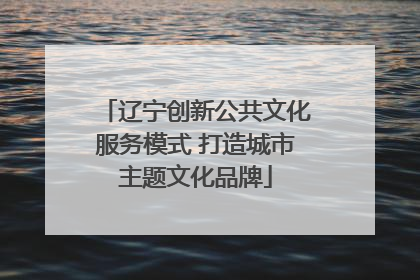 辽宁创新公共文化服务模式 打造城市主题文化品牌