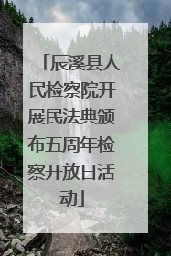 辰溪县人民检察院开展民法典颁布五周年检察开放日活动