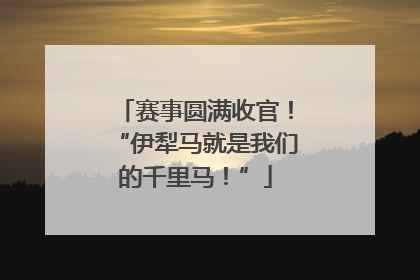 赛事圆满收官！“伊犁马就是我们的千里马！”