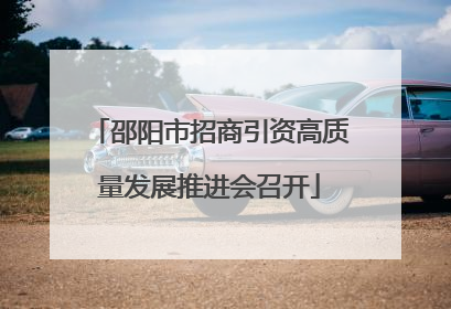 邵阳市招商引资高质量发展推进会召开