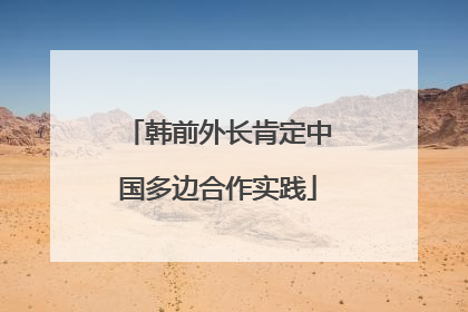 韩前外长肯定中国多边合作实践
