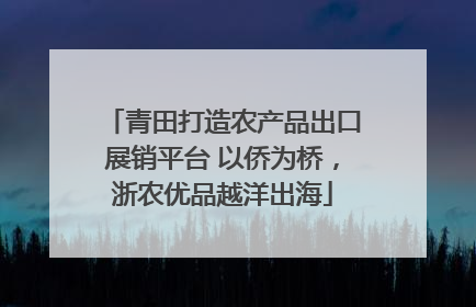 青田打造农产品出口展销平台 以侨为桥，浙农优品越洋出海