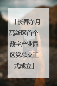 长春净月高新区首个数字产业园区党总支正式成立