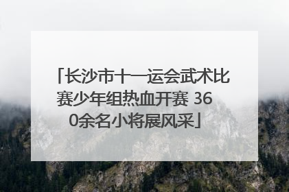 长沙市十一运会武术比赛少年组热血开赛 360余名小将展风采