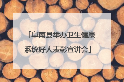 阜南县举办卫生健康系统好人表彰宣讲会