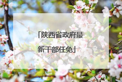 陕西省政府最新干部任免