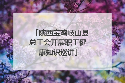 陕西宝鸡岐山县总工会开展职工健康知识巡讲