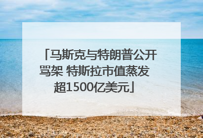 马斯克与特朗普公开骂架 特斯拉市值蒸发超1500亿美元