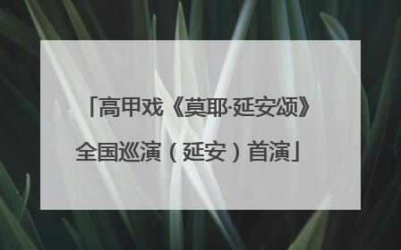 高甲戏《莫耶·延安颂》全国巡演（延安）首演