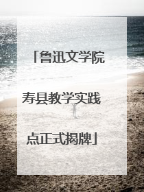 鲁迅文学院寿县教学实践点正式揭牌