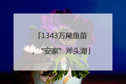 1343万尾鱼苗，“安家”斧头湖