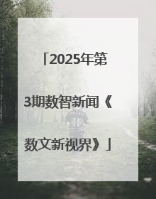 2025年第3期数智新闻《数文新视界》