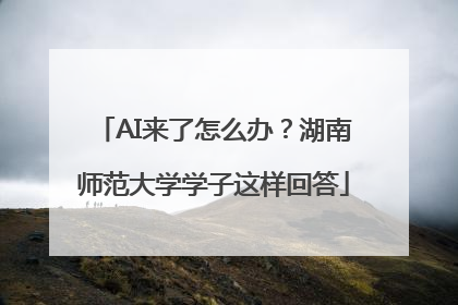 AI来了怎么办？湖南师范大学学子这样回答